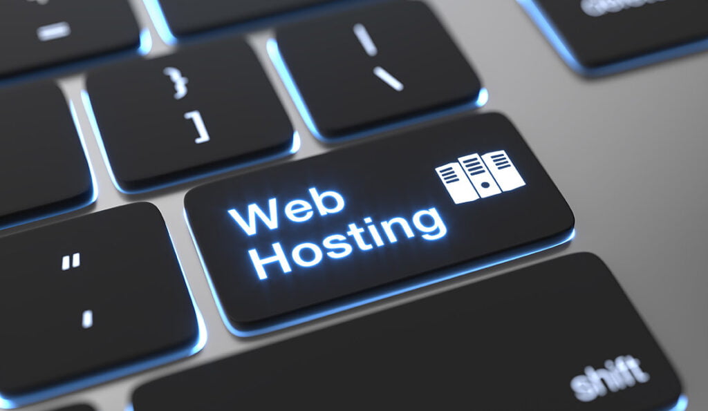 Web hosting text on keyboard button